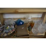 MIXED LOT TO INCLUDE SIX BRANDY BALLOONS, MARBLES, OTHER GLASS WARE ETC