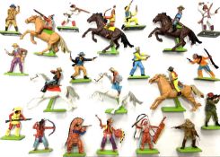 A quantity of 1970s Britains plastic Cowboys and Native Americans