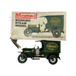 A Mamod DV1 working steam model Steam Van, with original box (box water damaged)