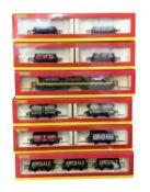 A collection of boxed Hornby 00 gauge wagon sets, to include: - R6190 2x3 Plank Wagons - R6191 2x4