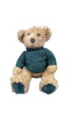 A limited edition Harrods Teddy Bear, 1998,in green sweatshirt, seated height approximately: 30cm