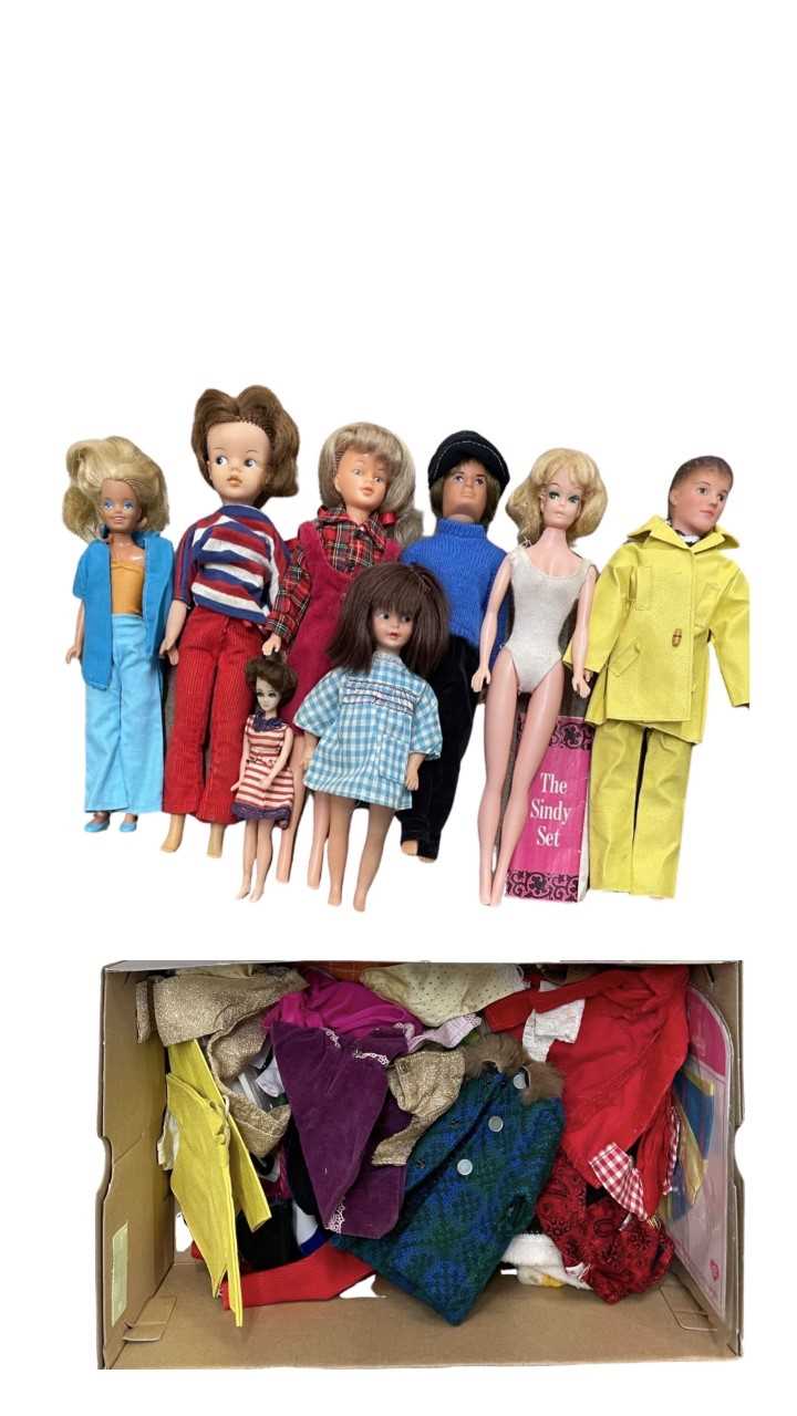 A mixed lot of 1960s/70s dolls, to include Sindy, Tressy, Barbie, Sindy's boyfriend Paul etctogether
