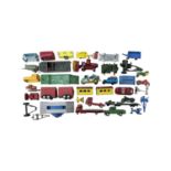 A mixed lot of die-cast vehicles and parts, to include Corgi, Lesney etc