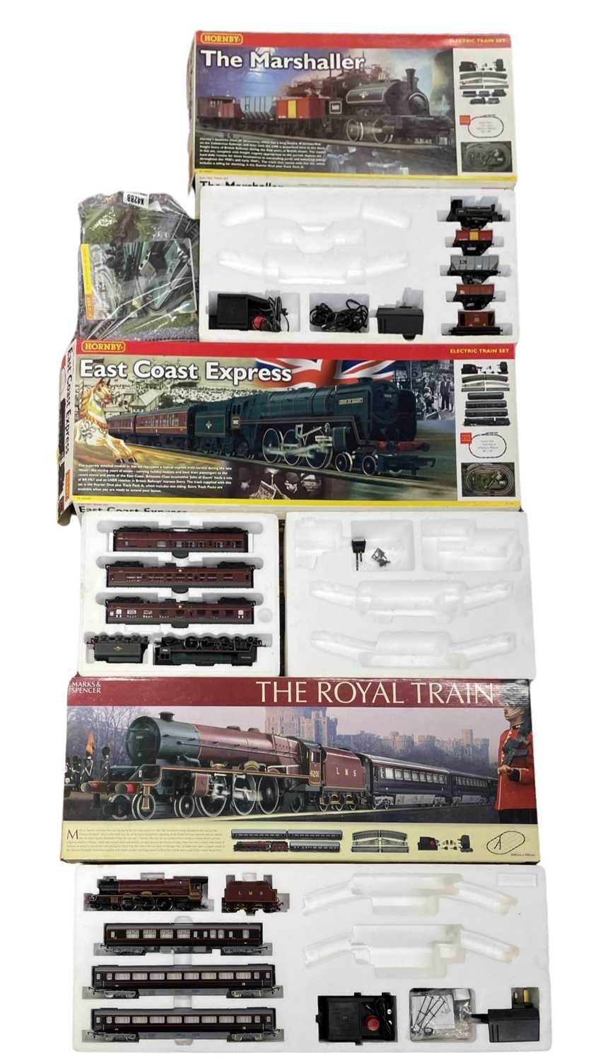 A trio of incomplete 00 gauge electric train sets, to include: - Hornby R1017 The Marshaller -