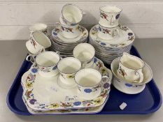 QUANTITY OF CAULDON FLORAL DECORATED TEA AND COFFEE WARES