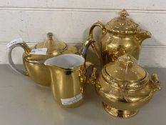 Royal Worcester gold lustre finish tea set