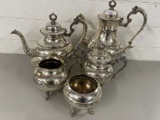 Silver plated five piece tea and coffee service