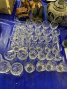 Mixed Lot: 20th Century clear crystal drinking glasses, various shapes