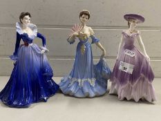 Three Coalport figurines
