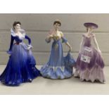 Three Coalport figurines