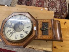 Late 19th Century drop dial wall clock