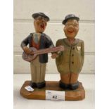 Continental soft wood figure group of musicians