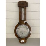 Oak cased barometer