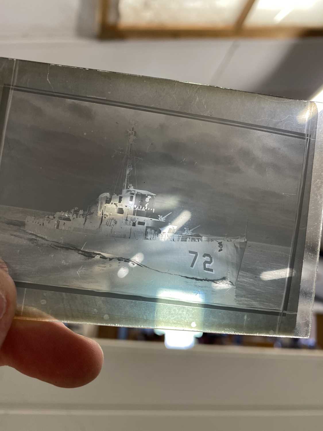 Glass negatives Navy ships - approx 30 - Image 2 of 3