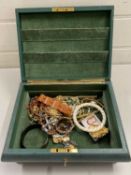 Case of various assorted costume jewellery