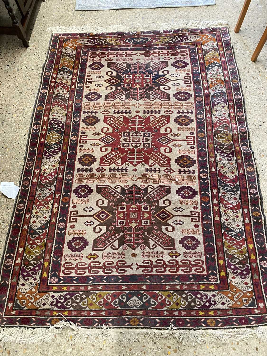 Middle Eastern wool floor rug