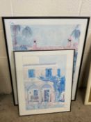 Frankie Cranfield - two coloured prints, framed and glazed