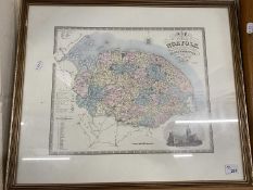 After Greenwood, reproduction map of Norfolk