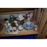 Mixed Lot: Small pottery items, ceramics, miniature Toby jugs etc