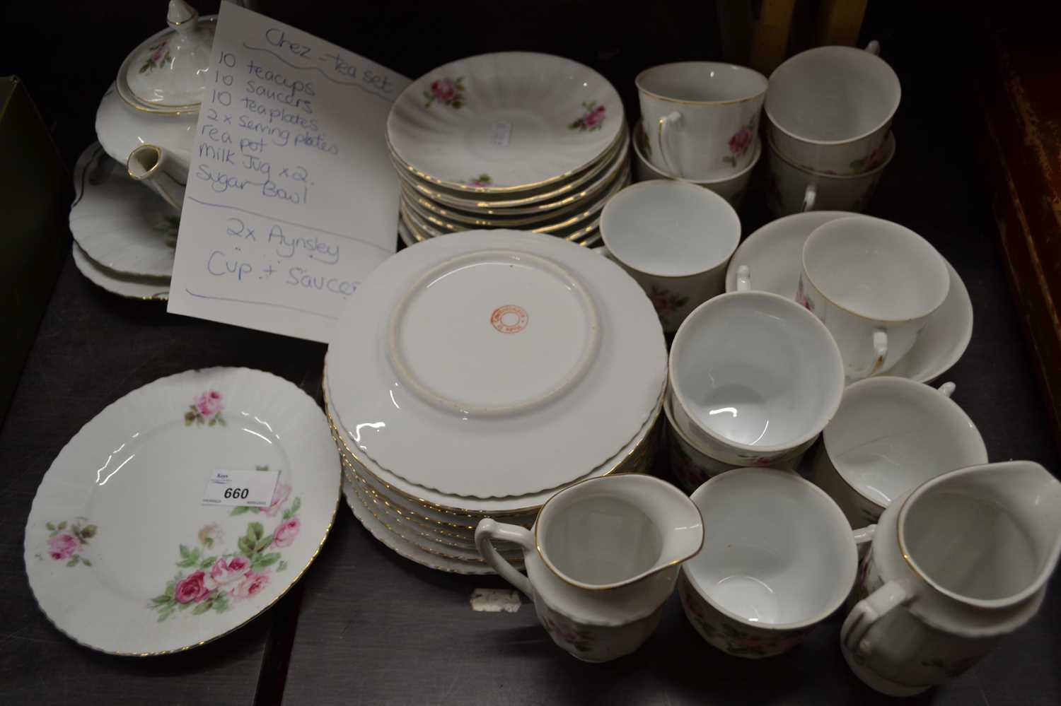 Quantity of Czechoslovakian floral decorated tea wares