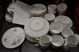 Quantity of Czechoslovakian floral decorated tea wares