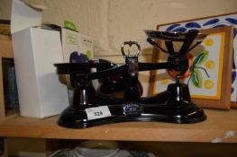 Salter Number 56 pair of kitchen scales together with a car video recorder and other items