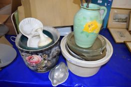 Quantity of assorted garden planters, ceramics and other items