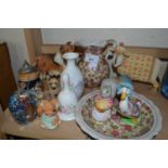 Quantity of assorted ceramics to include Beswick Beatrix Potter figures of Goody Tiptoes and