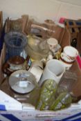 Quantity of assorted glass ware to include a set of six mid 20th Century lemonade glasses with other