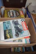 Two boxes of assorted cars and car conversions magazines