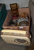 Vintage Bush radio together with a quantity of assorted ceramics and other items