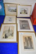 Six coloured engravings of Norwich and other Norfolk scenes