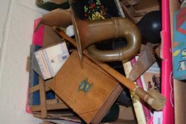 Mixed Lot: Car horn, cribbage set, boxes and other items