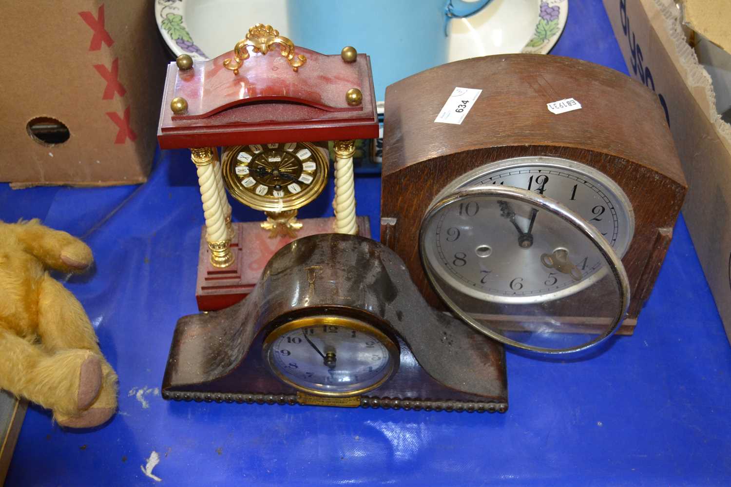 Three mantel clocks