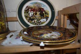 A pair of Christmas Carol plates together with others (4)