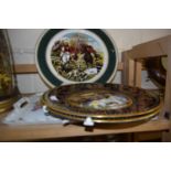 A pair of Christmas Carol plates together with others (4)