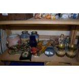 Mixed Lot: Ceramics, glass, metal wares, barometer etc