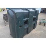 GREEN OIL STORAGE TANK, APPROX 180CM WIDE