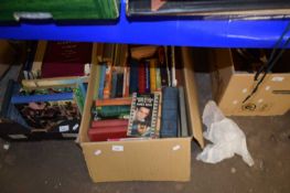 Box of assorted books to include James Bond paperbacks and others