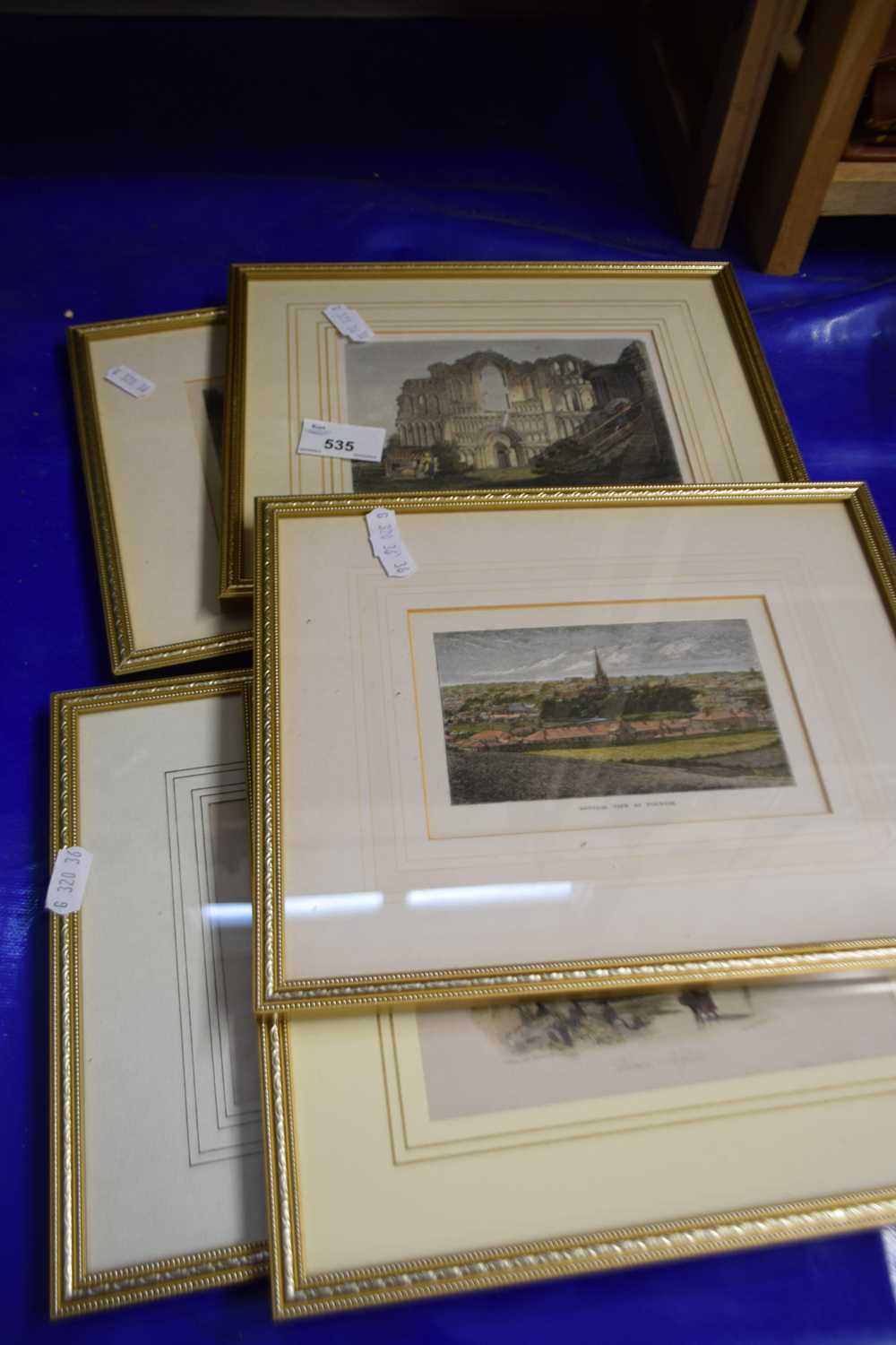 Five coloured coloured engravings of Norfolk scenes