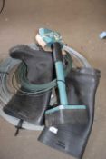 Mixed Lot: Rolls of wire, carpet layers tool and a pair of Wellington boots