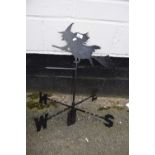 Weather vane with witch decoration