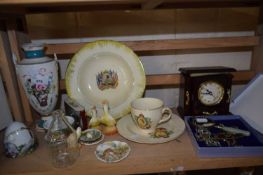 Mixed Lot: Royal commemoratives, a vase and other ceramics and glass