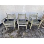 Three single garden chairs