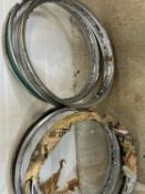 Group of four motorcycle rims - size 12.56/18 to include J181.85