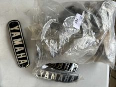 Large quantity of tank badges for a Yamaha motorcycle Part No: 27824162/60, also 27824161/00