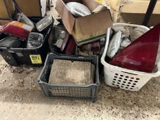 Mixed lot of various headlamps and tail lamp units etc