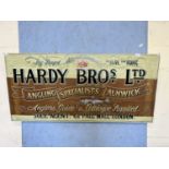 Hardy Bros Ltd vintage painted wooden sign