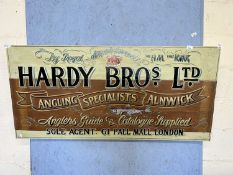 Hardy Bros Ltd vintage painted wooden sign