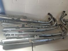 Quantity of used motorcycle exhausts for Yamaha RD motorcycle